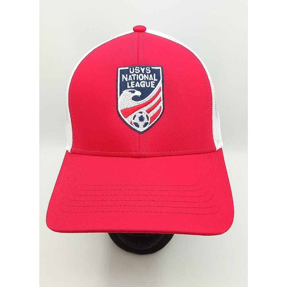 USYS National League Cap America Red Trucker Cap Snapback